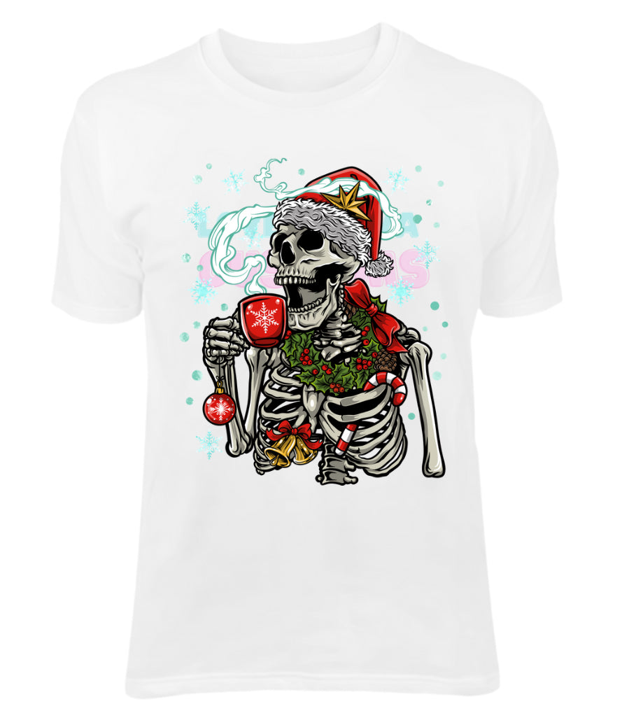 Christmas skeleton DTF transfer