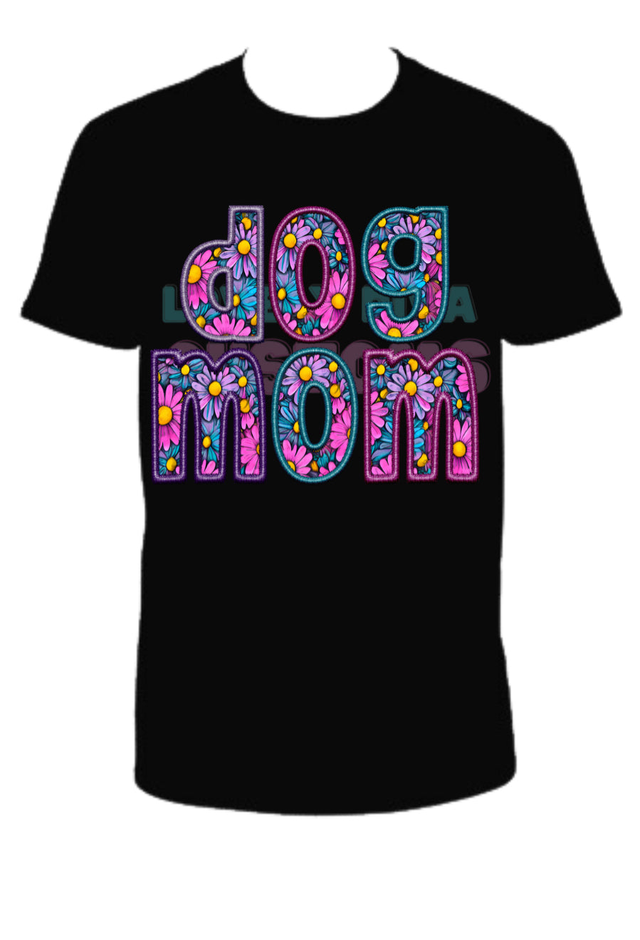 Dog Mom embroidery looking  Dtf transfer