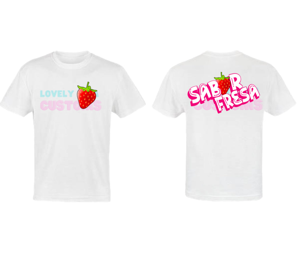 Sabor fresa  (front & back included) Dtf Transfer